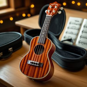 Mahogany Soprano Ukulele with Carrying Case
